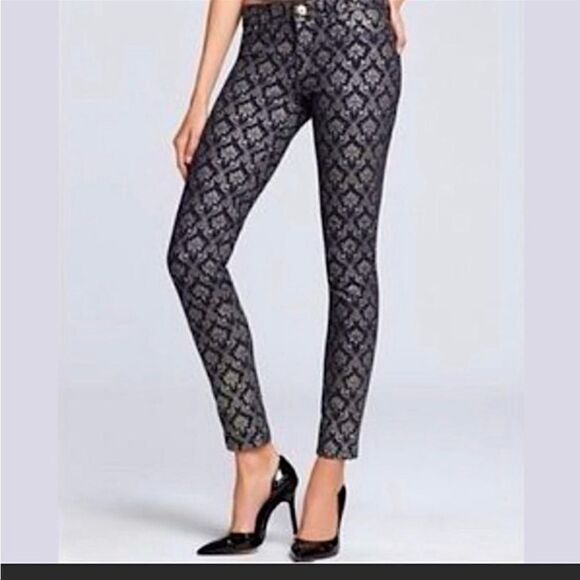 NWT DL1961 Premium Denim Emma Ornate
Leggings - Purple and Faded Gold Damask 27 - Picture 2 of 14